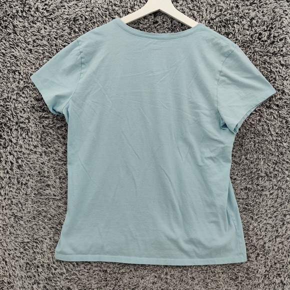 Life is Good Womens Coastal Beachy Crusher Tee XL Blue Wine Flip Flops Graphic - Picture 12 of 16